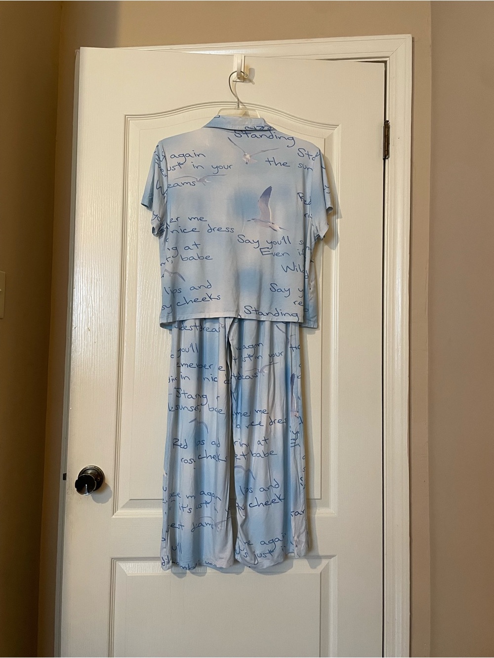 Taylor Swift 1989 Wildest Dreams Pajama Set RARE Official Merch Size XS Blue EUC - Picture 3 of 10